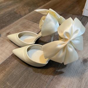 White/Ivory Bridal Heels- NEVER WORN